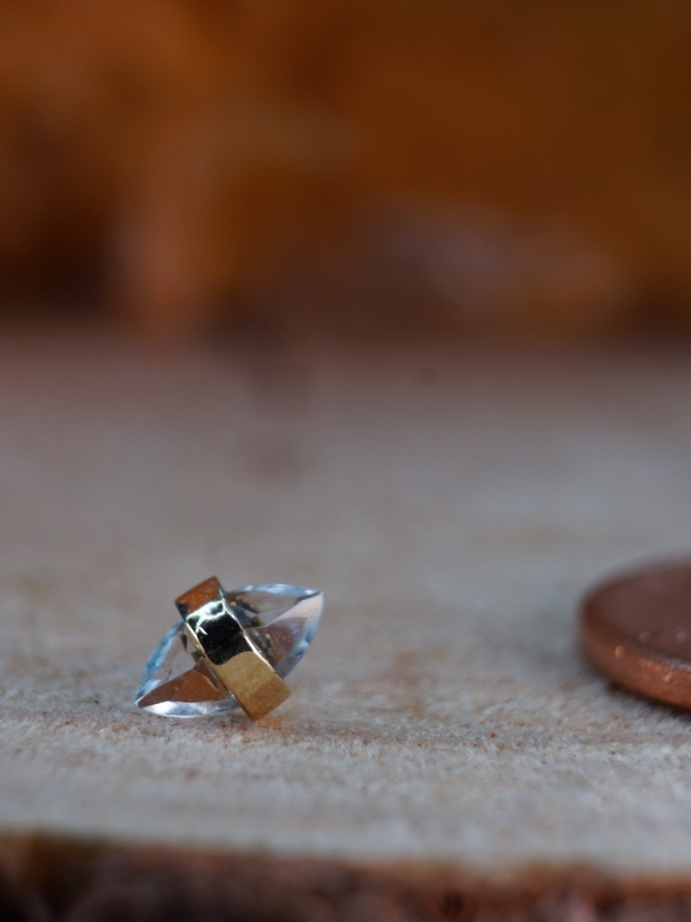 'Crystalized' by Pupil Hall - 14k Gold & Aquamarine